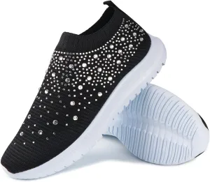 Ladmiple Sneakers For Women Slip On Walking Shoes Non Slip Fashion Casual Dressy Summer Fashion Comfortable Flats Loafer