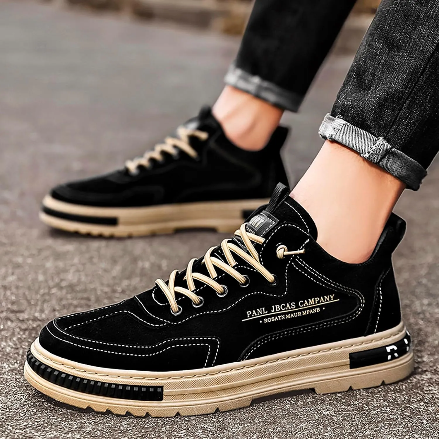 Non Slip Work Shoes for Men Fashion Walking Sneakers Kitchen Chef Shoe Comfortable Leather Sneaker Shelves for Men