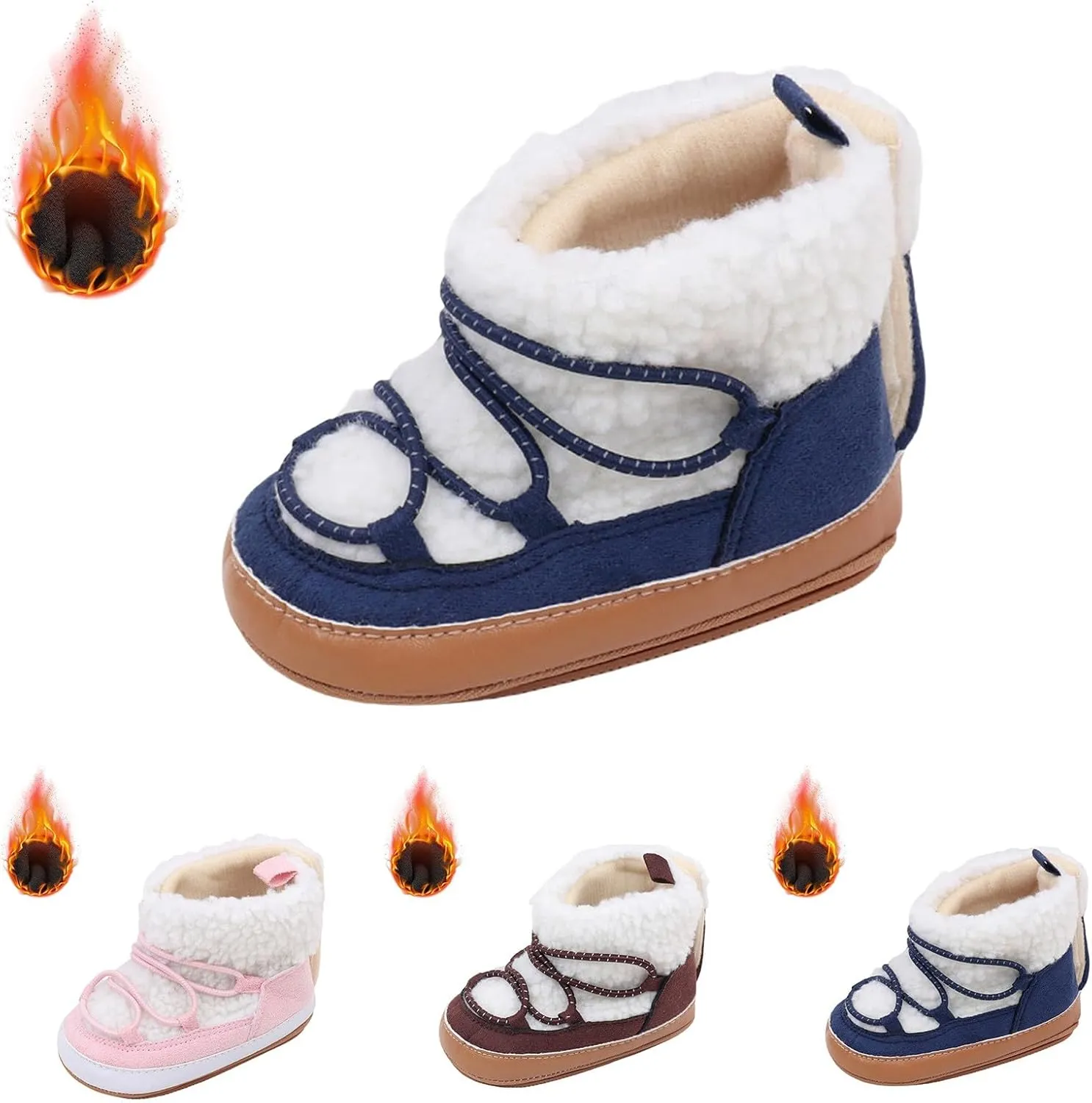 Toddler Boys Girls Slip On Slippers Kids Baby House Shoes Barefoot Furry Sock Indoor Outdoor Warm Walking Shoes